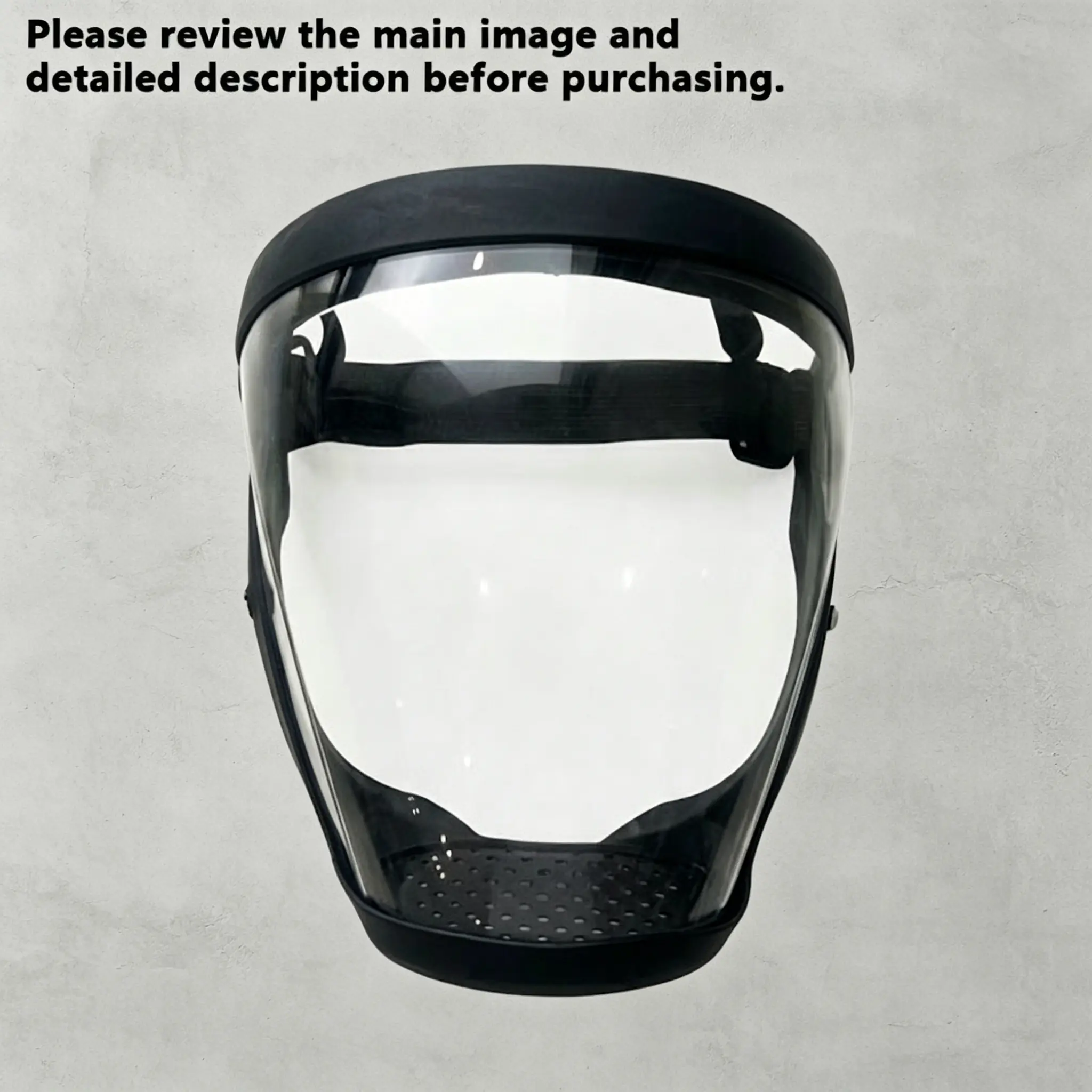 Multi-Purpose Facial Full Face Shield - Safety Equipment, 100% Transparent Material, Anti-Fog, Blocks Droplets, Saliva, Splashes, Dust, Lightweight, Adjustable, Full Coverage, Clears During Short-Term Wear for Kitchen, Construction Work