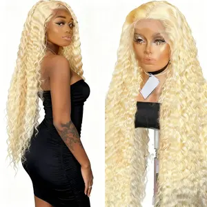 [Clearance item ] 613 Blonde 13x1 Lace Front Wig Human Hair 180% Density Blonde Wig 613 Deep Wave Wigs T Part Wigs for Women