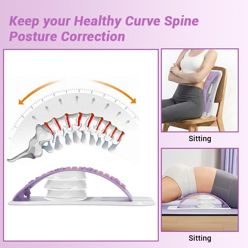 Back Stretcher 3 Level Adjustable Lumbar Back Cracker Board, Back Cracking Device, Back Massager for Scoliosis, Spine Decompression Back Stretching Device