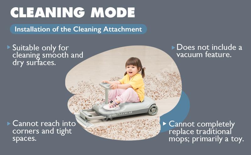 Kidscleancar 3-in-1 Electric Ride-On Go Kart – Fun Riding & Floor-Cleaning Toy (Perfect Gift for Ages 3-8) Low Center Of Gravity Indoor Outdoor Safety