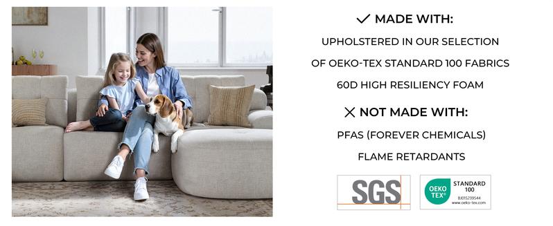 [New Year Deals] 112'' Sage Green Modular Sectional Sofa with Chaise Full-Foam Structure Woven Texture Upholstery Oversized Modern Couch for Living Room Compression Packaging Design,Christmas Gifts for the Whole Family: Husband & Wife, Mom & Dad