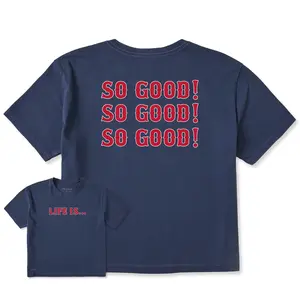 Women's So Good! So Good! So Good! Short Sleeve Crusher Boxy Tee