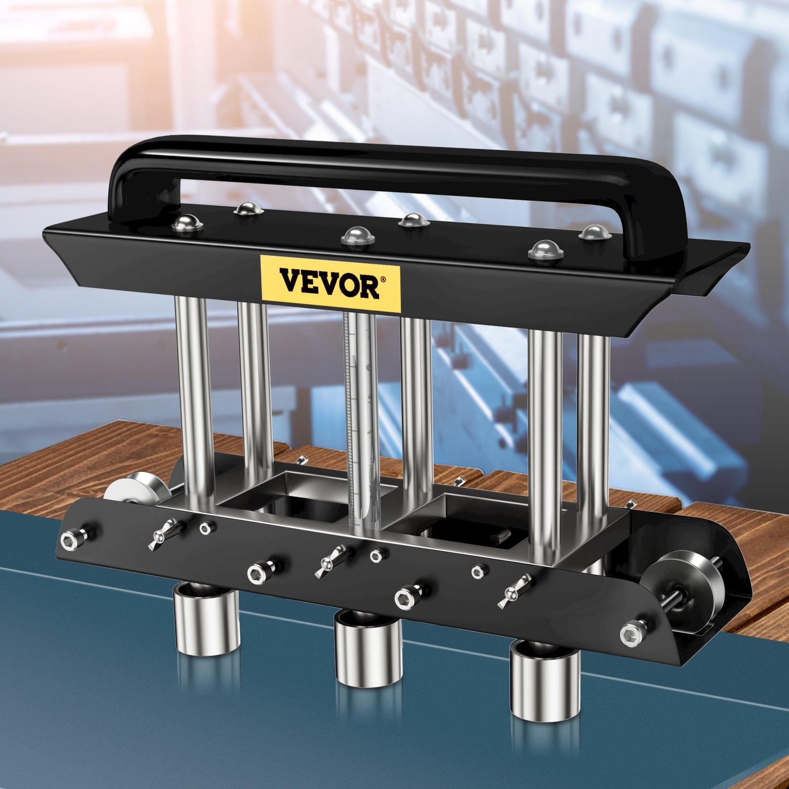 VEVOR Three-Station Edge Roller, Large Radius, 0-90° Bending Angle Sheet Metal Brake, Quickly Adjusts for Making 0.63\"-5.7\" Bends in 30-19 Gauge Steel, for Clean Crisp Bends in Metal Roofing Materia