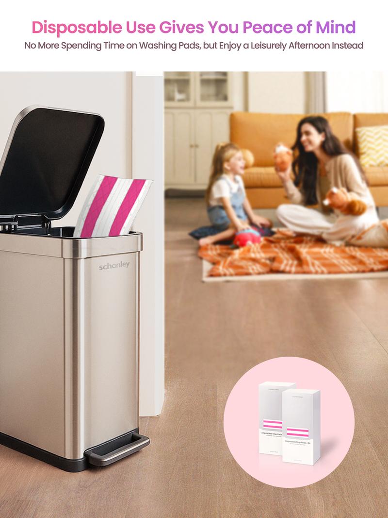 Schenley 24-Pack Disposable Pads for All-in-One Steam Mop, High-Quality Replacement Cleaning Pads, Instant Setup, No Washing Needed, Fits Models SLFCSM064 & SLFCSM063 Schenley 24-Pack Disposable Pads for All-in-One Steam Mop, High-Quality Replacement Cleaning Pads, Instant Setup, No Washing Needed, Fits Models SLFCSM064 & SLFCSM063