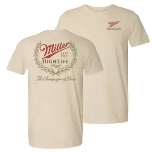 [ Sale Up To 40%] Miller High Life Champagne Of Beers Front And Back Print T-shirt
