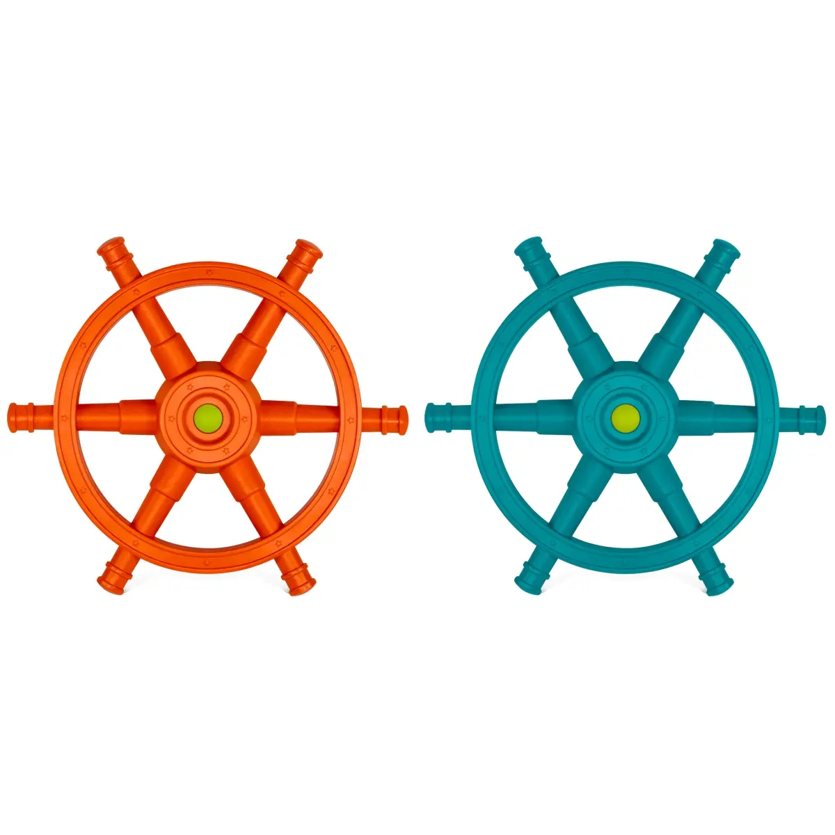 Jensen Swing Products WHEELG 24 in. Nautical Playground Boat Steering Wheel, Orange & Green