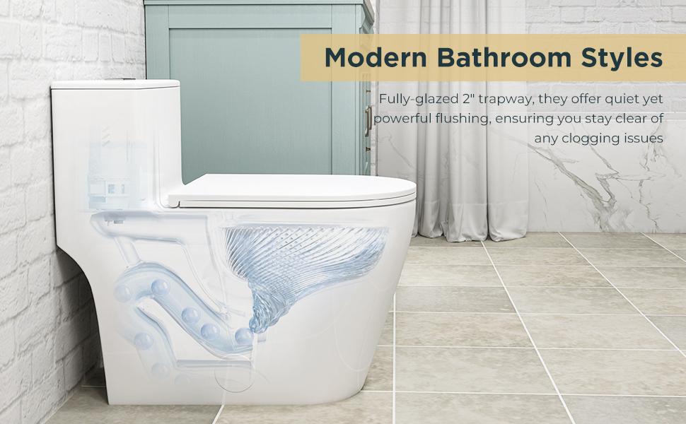 Compact One-Piece Elongated Toilet Dual Flush 1.1/1.6 GPF Siphon Flushing, 12 inch Rough-In, 16-1/8 inches Comfort Standard Height, Quiet Soft-Close Seat, Fully Skirted Easy-Clean Design Compact One-Piece Elongated Toilet Dual Flush 1.1/1.6 GPF Siphon Flushing, 12 inch Rough-In, 16-1/8 inches Comfort Standard Height, Quiet Soft-Close Seat, Fully Skirted Easy-Clean Design