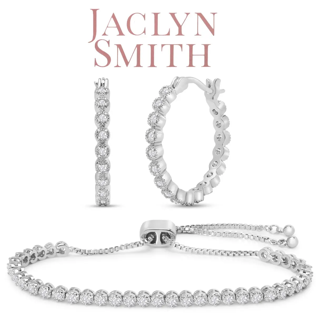 Jaclyn Smith Exclusive 1 Carat Sparkling Moissanite Adjustable Bolo Slide Tennis Bracelet