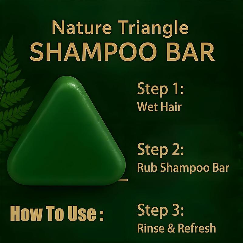 Herbal Hair Growth Shampoo Bar – Sulfate-Free, Biotin-Infused with Usma Grass, He Shou Wu, Ginseng & Tea Tree Oil for Thinning Hair & Hair Loss Prevention – 80g