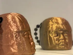 Gold Olmec Head Necklace 2