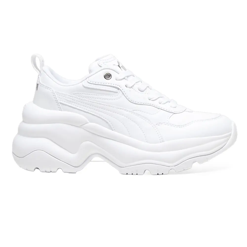 PUMA Womens Cilia Perforated Lace Up  Sneakers Shoes Casual - White