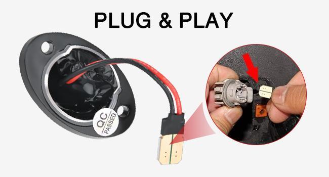 Nilight License Plate Light Compatible with 1994 1995 1996 1997 1998 1999 2000 2001 Dodge Ram 1500 2500 3500 2002 RAM 2500 3500 6000K White 2PCS Pack