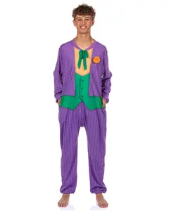 DC Comics The Joker Union Suit Adult Costume One Piece Pajama Sleepwear