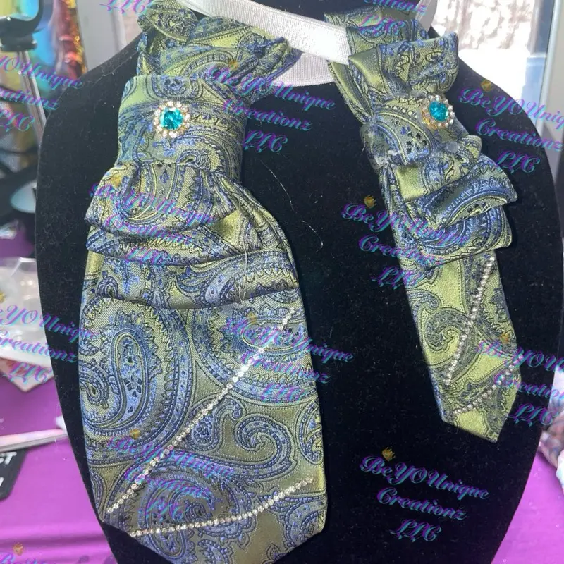 Mommy and mini me custom necktie set with strap