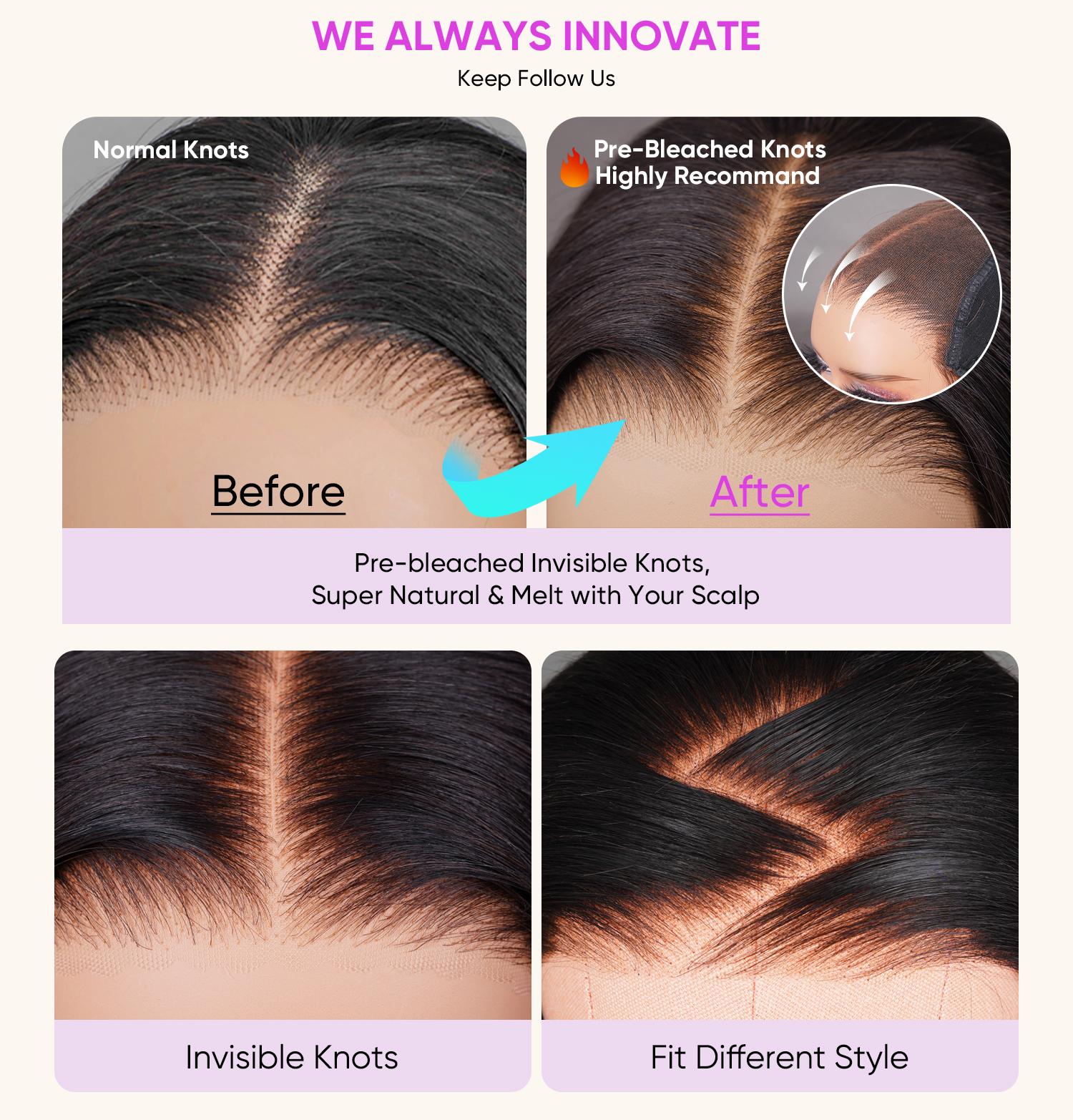 WIGFEVER Water Wave Wear Go Glueless 7x4 HD Lace Front Human Hair Wig with Pre-Bleached Knots & Pre-Plucked Hairline 180% Density Breathable Cap #Spring Glow-Up SpringStatements