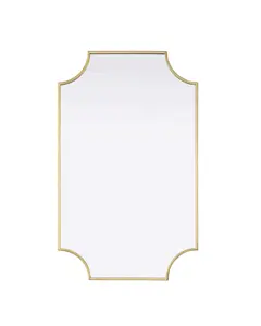 Elegant Kitchen & Bath MR3D2236BRA 22 x 36 in. Notched Metal Mirror, Brass