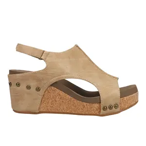 Corkys Footwear Womens Carley Studded Slingback  Casual Sandals Casual High Heel 3" & Up - Brown