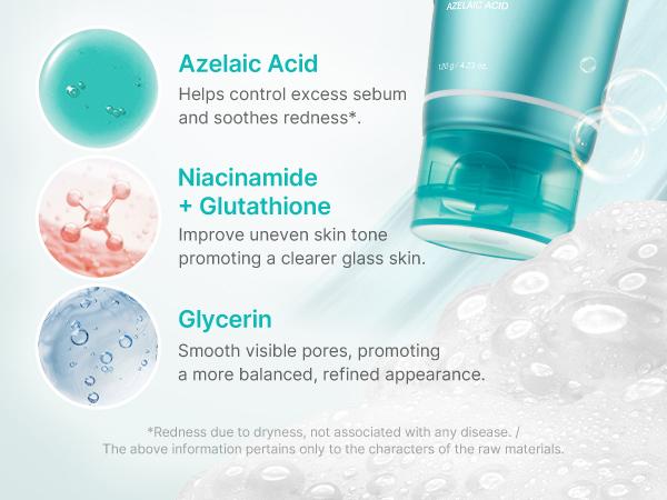 [NEW] Azelaic Acid Gummy Whip Cleanser | Cleansing Foam For Troubled Skin | Use After Spot Care & Excess Sebum Control | Niacinamide, Glycerin | Soothing, Pore Cleansing Face Wash | Korean Skincare