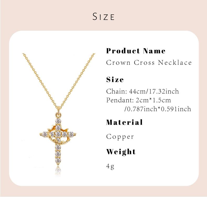 GGIRL Simple Crown Cross Pendant Choker Necklace for Women Men Girls Pretty Crown Cross Jewelry Gift for Daily Party Clothing Decor Trendy All-match Exquisite Fashion Accessory Fashion Jewelry Gift for Holiday Haul Christmas Birthdays Anniversaries