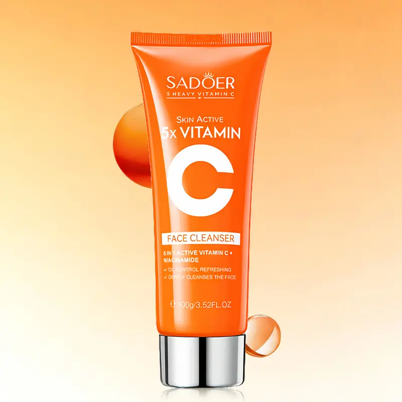 5X Vitamin C Face Cleanser | FaceWash, Cleansing Foam for Pore Care & Uneven SkinTone I Gentle Daily Deep Cleansing I Hydrating andNourishing Facial Cleanser