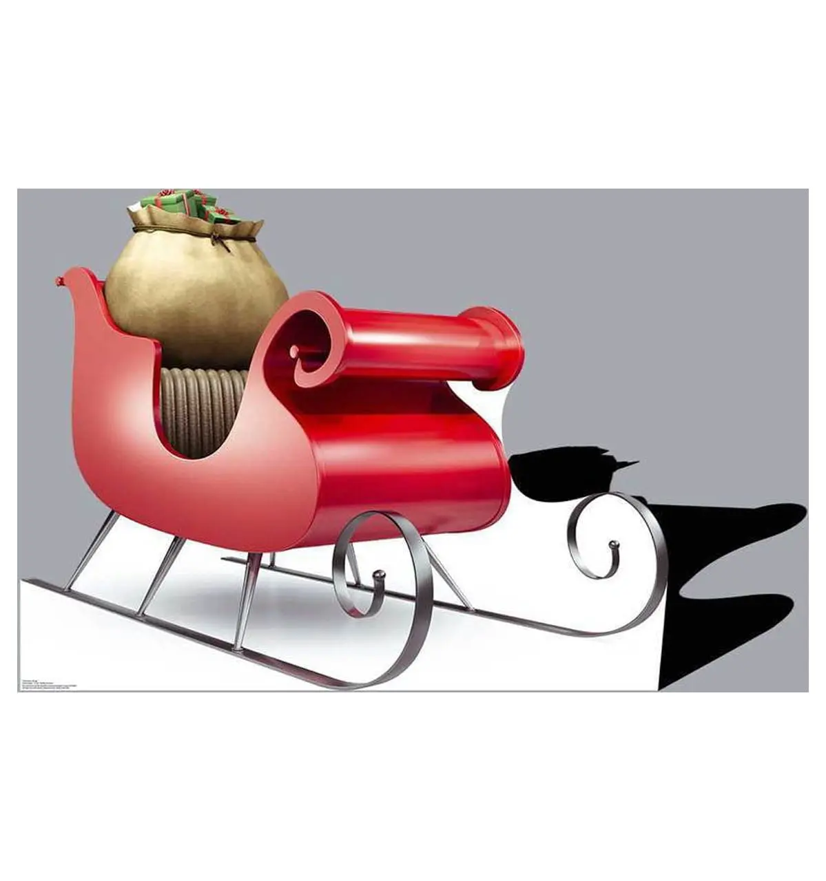 Advanced Graphics 1932 Decorative Santa Claus Sleigh Cardboard Cutout - 45x59in Holiday Home Decor Standup Home Supplies Accessory with stand