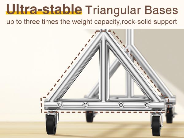 Double-Layer Rolling Clothes Rack! Large-Capacity Garment Organizer, Clothing Store Display Rack, Bedroom Floor-Standing Hanger