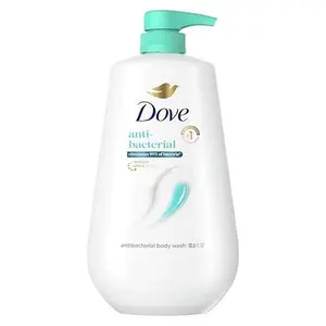 Dove Antibacterial Body Wash with Pump, Suitable for All Skin Types, Protects Against Dryness – 30.6 oz