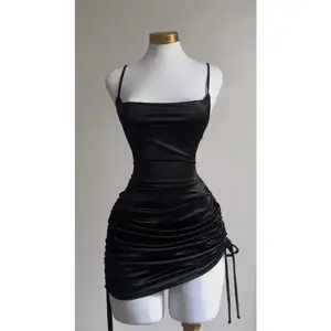 2024 Europe and the United States explosive new cross-border dress summer high sense lace-up sexy halter spice bag hip skirt