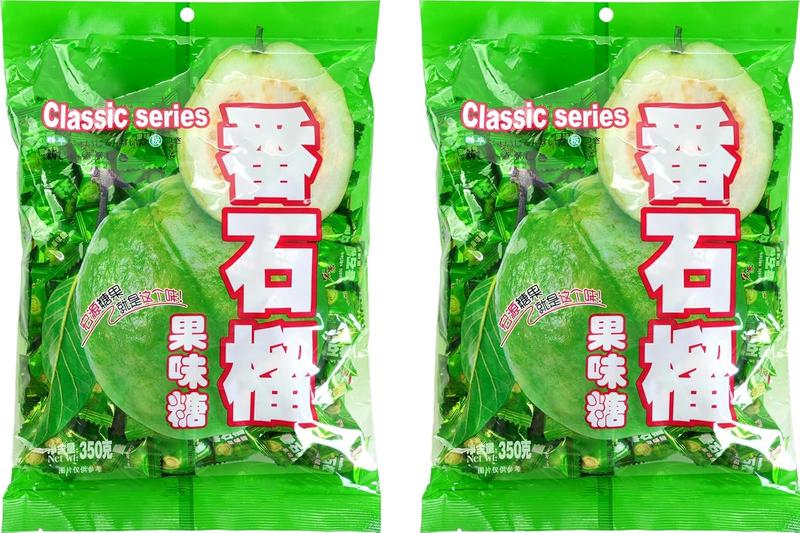 HONGYUAN Candy- Guava Lychee Pineapple Strawberry Grape Orange Peach Flavor Classic Sweet Candy Snack 350g Bonbon Natural