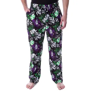 DC Comics Men's Classic The Joker And Harley Quinn Laugh Adult Lounge Pajama Pants (Small)