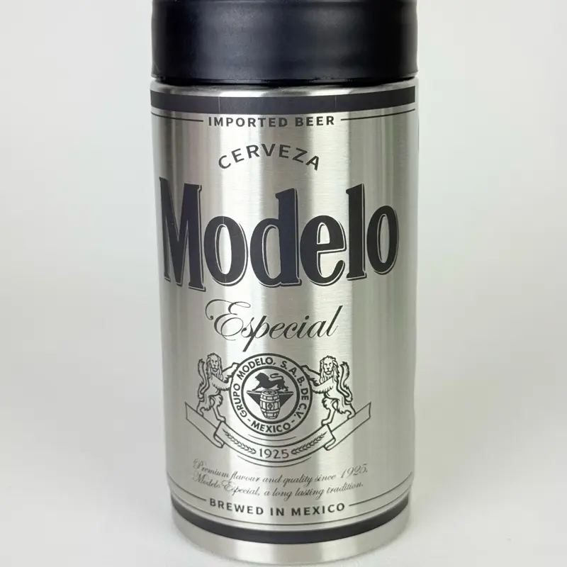 16oz Tall Boy Can Cooler with Grip Handle | Insulated Stainless Steel Beer Holder