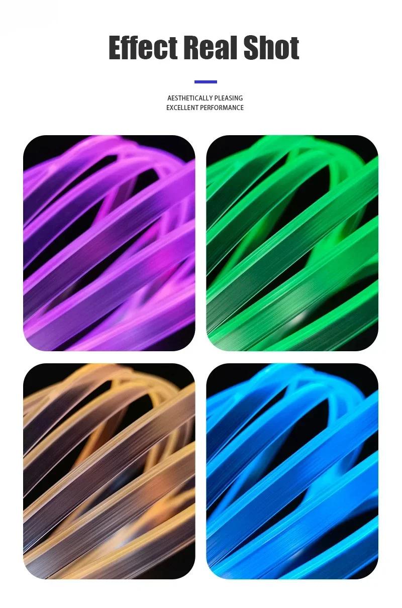 Car Interior Ambient LED Light Strip 3 Meter - Invisible USB Fiber Optic Atmosphere Lamp with APP Control