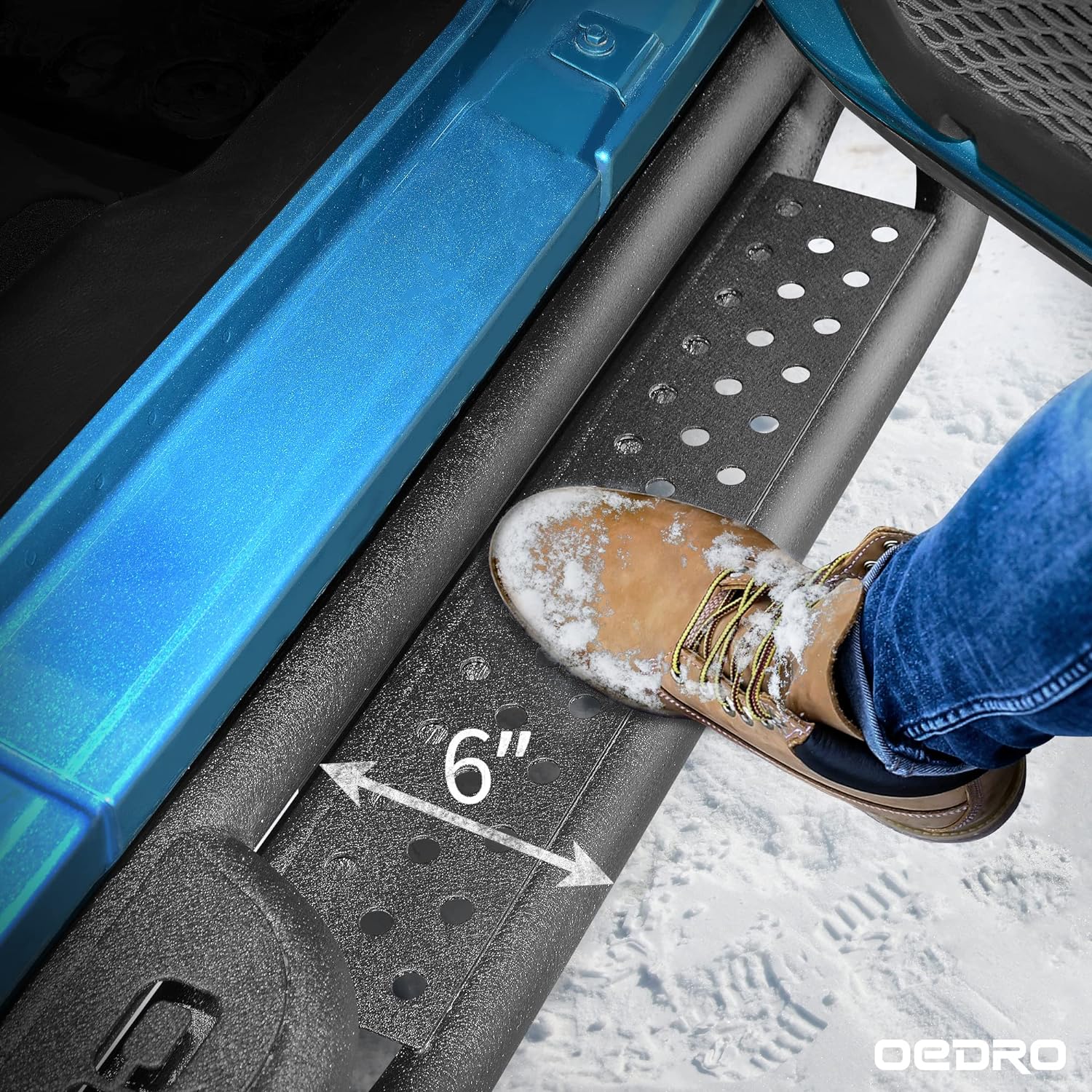 YITAMOTOR Wheel to Wheel Tacoma Running Boards Compatible with 2005-2023 Double Cab with 4 Full-Size Doors - Bed Access Side Steps with Two Stairs Nerf Bar