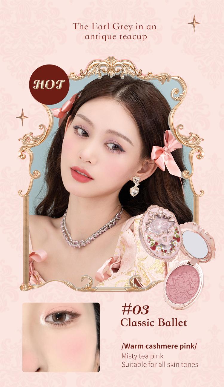 Flower Knows Strawberry Rococo Collection Embossed Blush, powder, high pigment, longlasting, smooth, dealsforyoudays