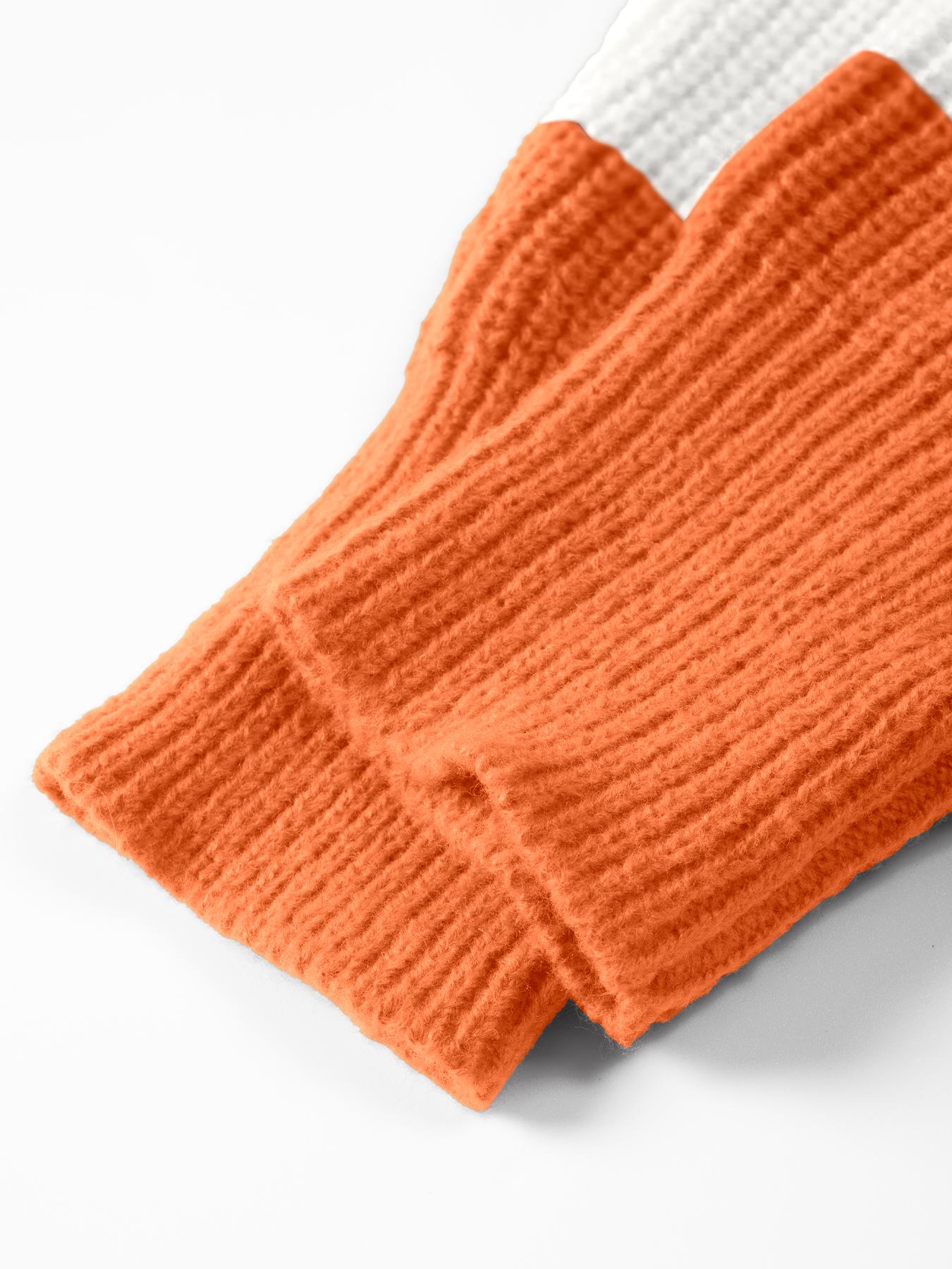 USBoutiqueCHIC Women's Oversized Colorblock Sherpa Coat | Longline Plush Fleece Jacket for Fall Winter, Cozy Streetwear Loungewear Essential