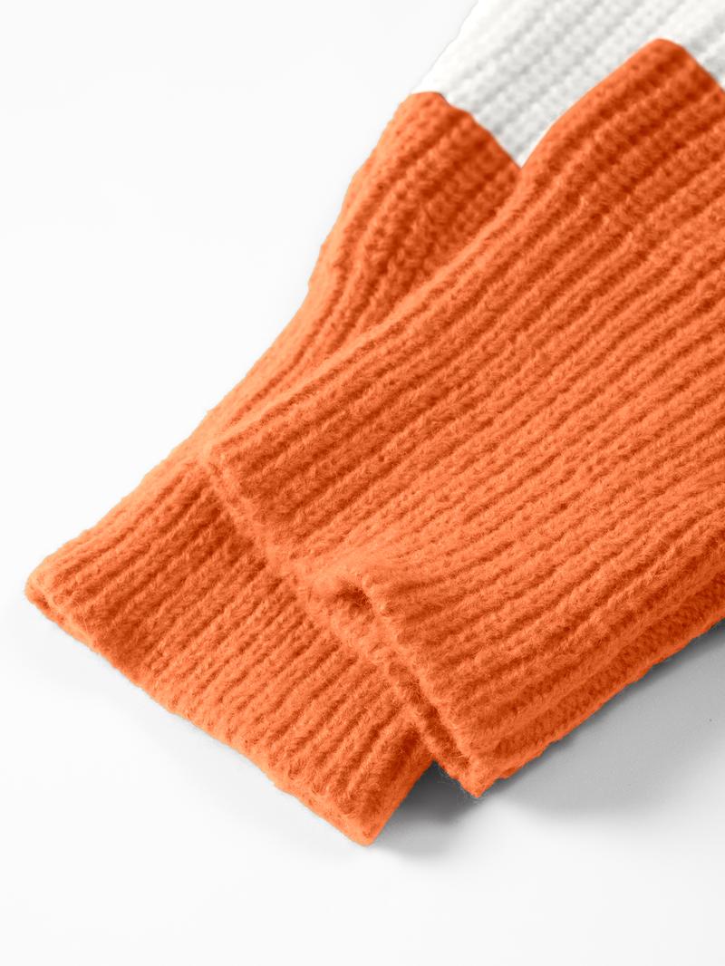 USBoutiqueCHIC Women's Oversized Colorblock Sherpa Coat | Longline Plush Fleece Jacket for Fall Winter, Cozy Streetwear Loungewear Essential