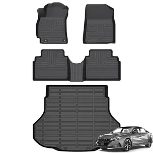 COLANAT for Hyundai Elantra 2021-2025 Floor Mats & Trunk Liner Set (Fits Gas & Hybrid & Elantra N), 3D Custom Fit All-Weather Car Liners, High-Wall Waterproof, Eco-Friendly Odorless, Non-Slip, Scratch-Resistant, Durable, Easy Clean