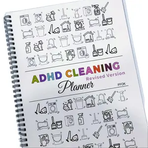 ADHD Cleaning Planner - Cleaning Schedule and Checklist Organizer for Adults and Teens - Daily, Weekly & Monthly Household Cleaning Checklist - Stress-Free Housework