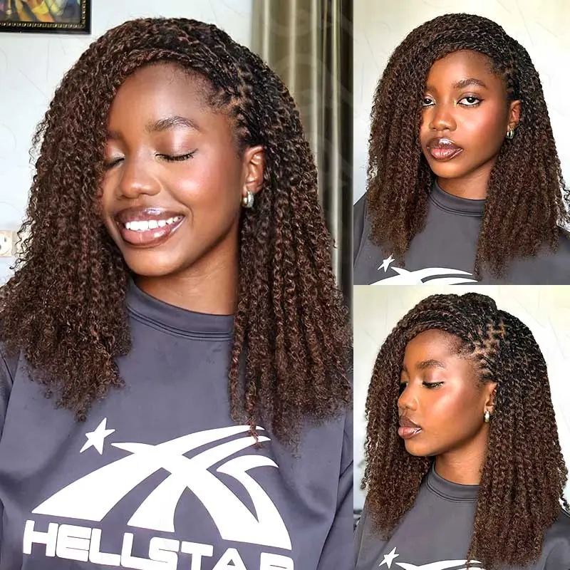 QVR Natural Black Afro kinky Bulk Hair Extensions For Braiding Dreadlock Human Hair TikTokShopHolidayHaul