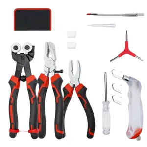 8 Pack Glass Mosaic Cutter Kits, Including Wheeled Glass Tile Nipper, Glass Running Plier, Breaking Plier, Hex Wrench and Pencil Style Oil Feed Glass Cutting Tool, Blades and Oil Dispenser - Home Improvement.