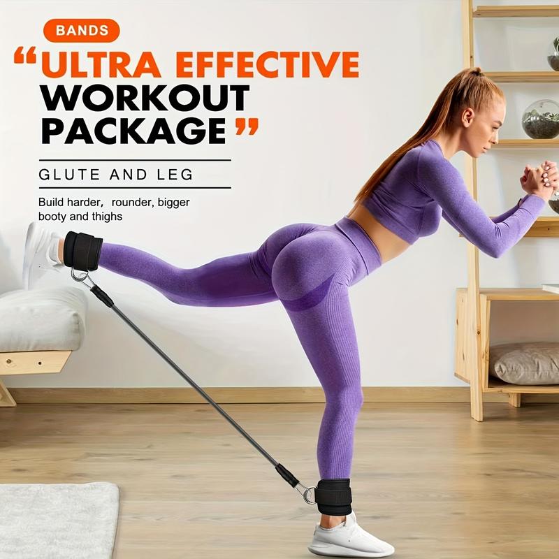 CozyYard Ankle Resistance Bands, Ankle Bands for Working Out with Cuffs, Resistance Bands for Leg Butt Training Workout Equipment for Kickbacks Hip Gluteus Training Exercises, Ankle Strap with Exercise Bands Outdoorfun Fitness