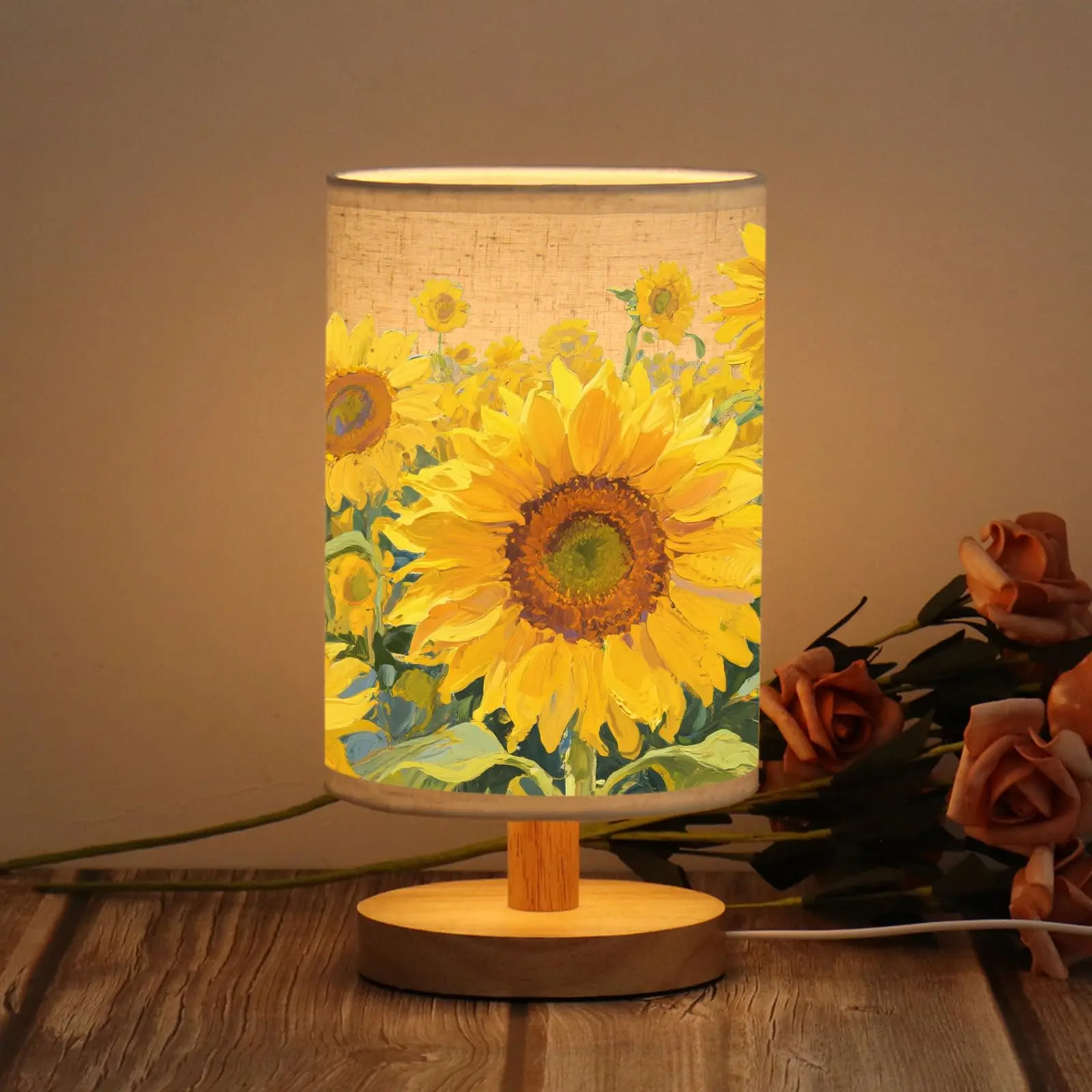Sunflowers Flower Lamp, Birthday Gifts for Women Small Night Light,Mother's Day Valentines Day Ideal for Bedroom Decor Sunflower Gifts for Mom Grandma Teacher summerwins