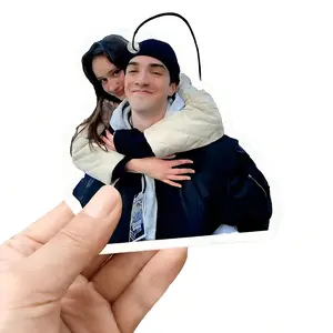Personalized Photo Air Freshener Custom Car Air Fresheners Double-Sided Printing with Picture Photos Logos and Text Perfect for Valentine's Day Birthdays and Anniversaries Ideal for Special Occasions