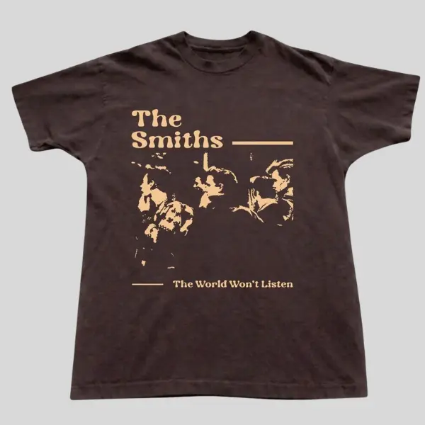 Women's Vintage 90s The Smiths Graphic Short-Sleeve Cotton Casual Top, Unisex Alternative Rock T-Shirt