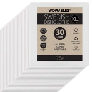 Wowables, Swedish Dish Cloths "On a Roll", Reusable & Biodegradable Paper Towels