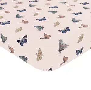 Twin Sheet in Blush Butterfly