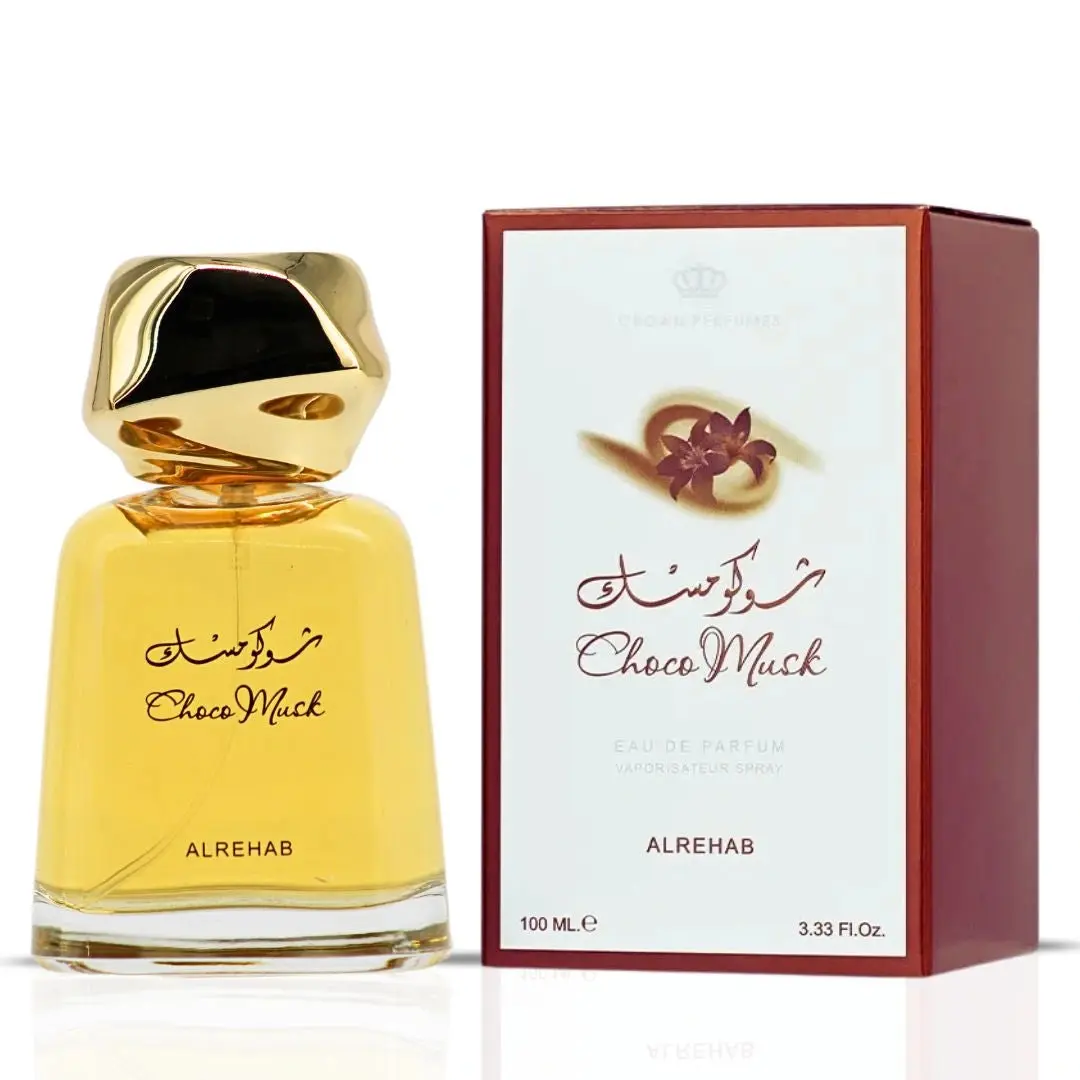 Choco Musk Eau de Parfum Spray 100ml (3.4 oz) by Al Rehab - Vanilla Musk Perfume, Arabian Perfume, Long Lasting Perfume for Men & Women