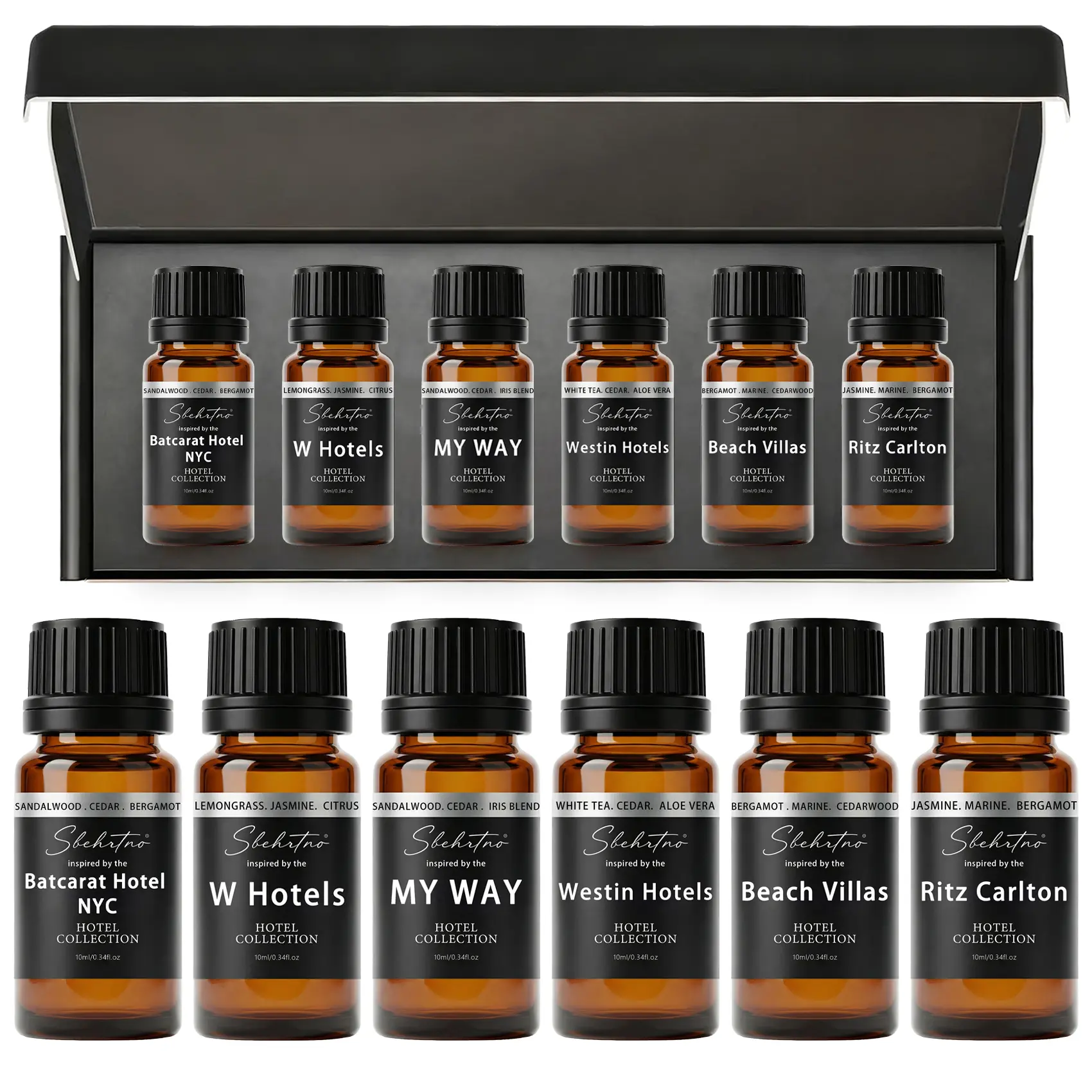 Sbehrtno Luxury Aroma Scented Diffuser Oil Gift Set - Hotel-Inspired Fragrance Freshener (Ritz Carlton My Way, Westin W Hotels), Pet & People-Safe, Ideal for Casual Use, Supports Scent Layering, Bath Bombs Complementary Option, Signature Scent