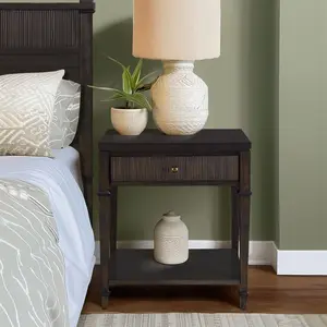Martha Stewart MT136-1207 22 x 15.75 x 26 in. Kenna Nightstand, Dark Coffee
