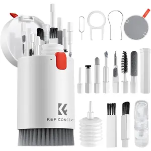 K&F CONCEPT 20-in-1 Keyboard Cleaning Kit Laptop Cleaner, Multifunctional Electronic Device Cleaning Tool, for iPhone AirPods MacBook iPad, Camera PC Monitor Earbud TV Tablet Screens